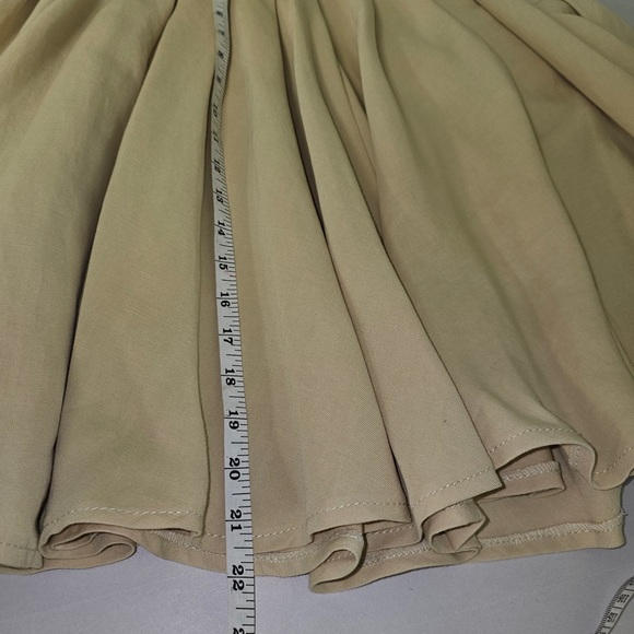 Made in Greece Beige pleated skirt size 6 linen - Picture 6 of 6